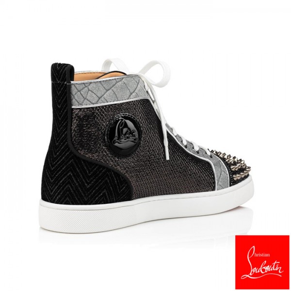 Christian High Tops Lou Spikes Orlato Flat Black/silver Creative Men on sale, Outlet