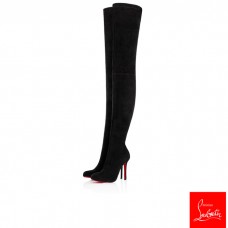 Christian Louboutin Tall Boots Louise X Black 100 mm Suede Women