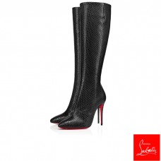 Christian Louboutin Tall Boots Eloise Botta Black 100 mm Creative Leather Women