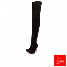 Christian Louboutin Tall Boots Louise Xi Black 120 mm Suede Women
